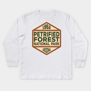 Petrified Forest National Park badge Kids Long Sleeve T-Shirt